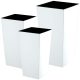  Kadax Blumentopf 29 cm x 29 x 57,5 cm, weißer Kunststoff