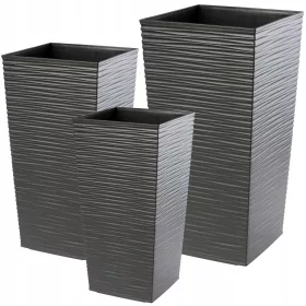    Kadax Blumentopf 38,8 cm x 38,8 x 75,5 cm Kunststoff Graphit