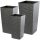  Kadax Blumentopf 38,8 cm x 38,8 x 75,5 cm Kunststoff Graphit