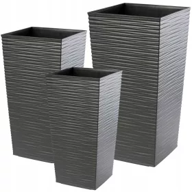  Kadax Blumentopf 34 cm x 34 x 68 cm, Graphit-Kunststoff