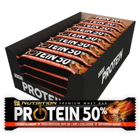   GO ON Nutrition Baton Proteinowy 50% Cookies&Cream - Perfekt für Sportler!