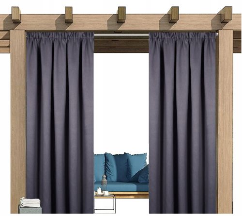Gartenpavillon, Zelte - Sylmar Gartenvorhänge Polyester grau 155x200 cm