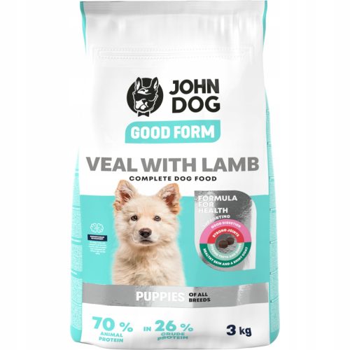  John Dog Good Form Welpe Kalbfleisch Lamm 3 kg