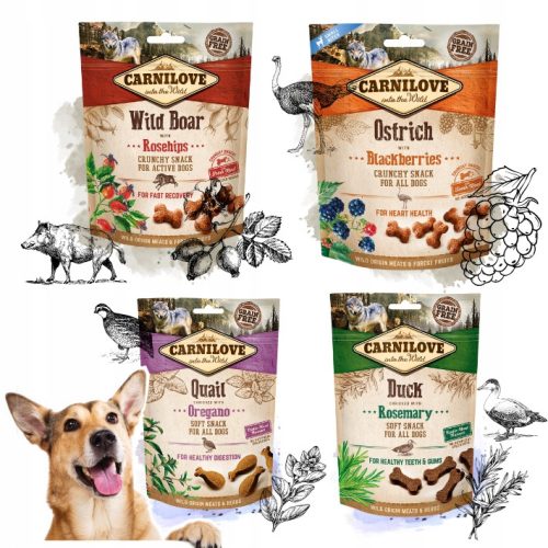  CARNILOVE Snack TREATY für HUNDE 4x200g