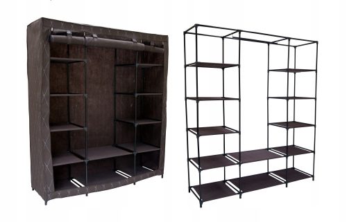  Gockowiak G.VITTO KAJA MAX BRĄ Kleiderschrank 150 x 175 x 45 cm Brauntöne