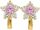 Kinderohrringe aus 585er Gold mit rosa Blumen