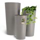  SET 3x BLUMENTOPF GARTENTOPF + GRAUER EINSATZ
