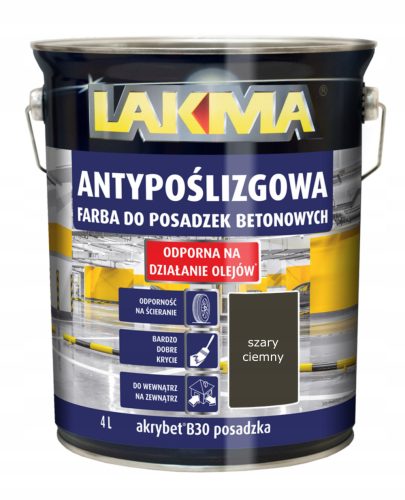 Lakma graue Betonfarbe 4 l