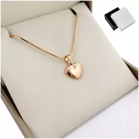  GOLDHALSKETTE VOLLER HERZ KLASSISCHES 18K GESCHENK