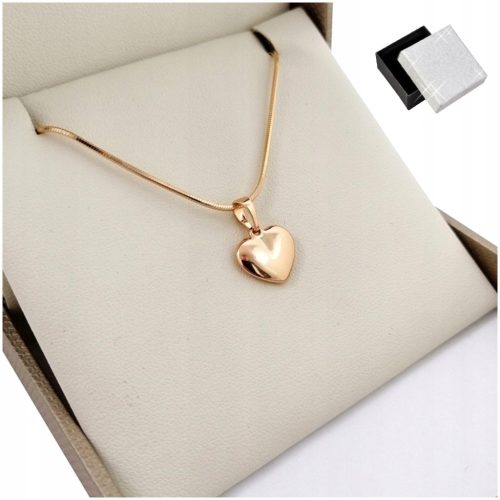  GOLDHALSKETTE VOLLER HERZ KLASSISCHES 18K GESCHENK