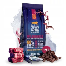    Primal Spirit 60% Wilderness Trockenfutter, Geschmacksmischung, 1 kg