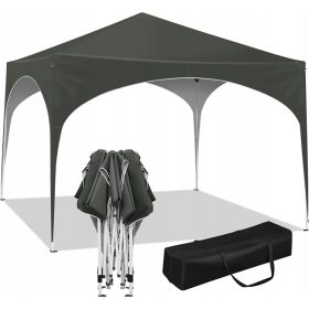  GARTENPAVILLON UV 50+ Pop-Up PE grau 3x3x2,5