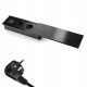Steckdosenleiste, Tischplatte USB Spacetronik schwarz