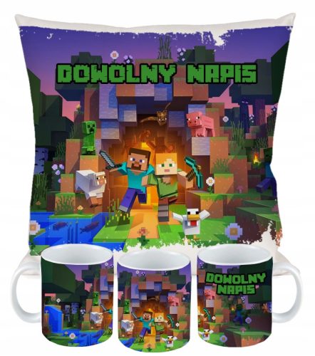  MINECRAFT-BECHER-KISSEN-SET, GESCHENK FÜR DEN SPIELER