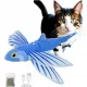  Interaktives Spielzeug für eine Katze Wesolypupil INTERAKTIVER fliegender FISCH mit Sound auf USB mit Katzenminze