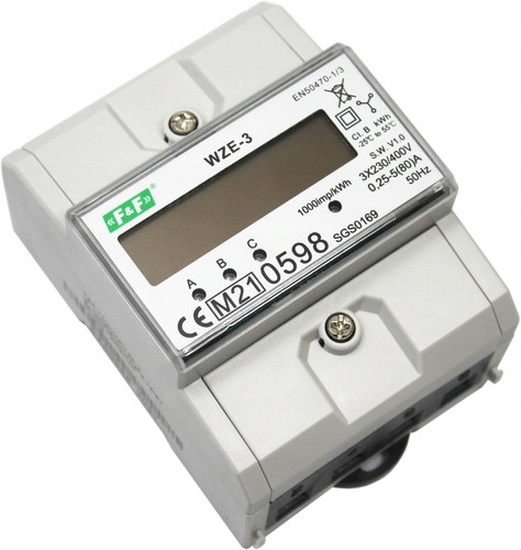 F&F-Zähler 400 V IP20 80 A