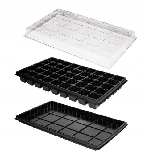  JRK Blumentopf 52,5 cm x 31,5 x 5,5 cm, schwarzer Kunststoff