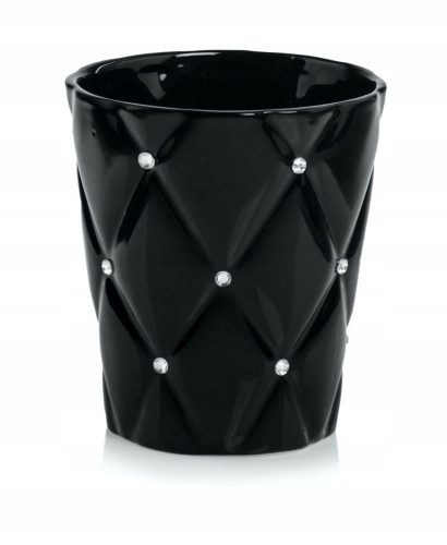  Polnix Blumentopf 13 cm x 13 x 15 cm Durchmesser 13 cm Keramik schwarz
