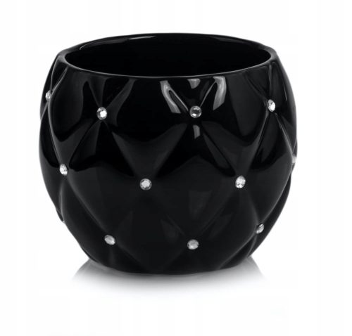  Polnix Blumentopf 14 cm x 14 x 13 cm Durchmesser 14 cm Keramik schwarz