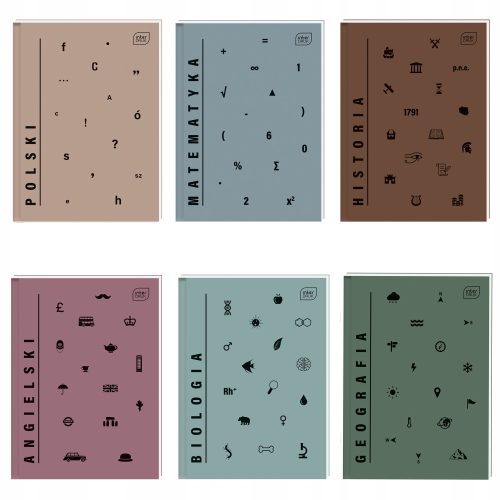  Set mit 6 thematischen Notizbüchern im A5-TW-Format. CA