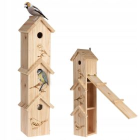  3x Nistkasten für Vögel, Nisthaus aus Holz