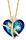  DAMEN-GOLDKETTE HERZ-ROSEN-HALSKETTE 925-SILBER-HALSKETTE