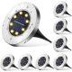  VidaXL Einbau-Solarlampe Silber 13 cm 8 Stk.