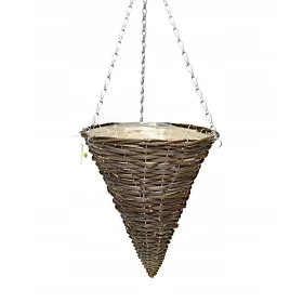    Dixiestore-Blumentopf, 33 cm x 31 x 33 cm, Durchmesser 31 cm. Natürliche Braun- und Beigetöne