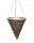  Dixiestore-Blumentopf, 33 cm x 31 x 33 cm, Durchmesser 31 cm. Natürliche Braun- und Beigetöne