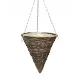  Dixiestore-Blumentopf, 33 cm x 31 x 33 cm, Durchmesser 31 cm. Natürliche Braun- und Beigetöne