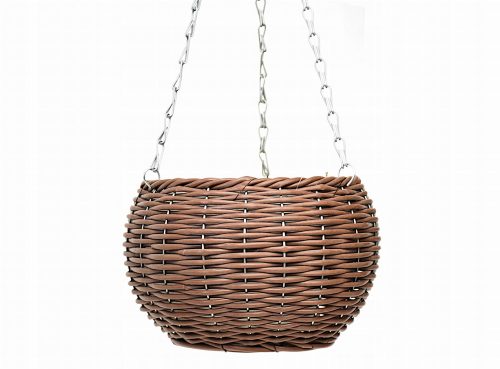  Dixiestore-Blumentopf, 17 cm x 20 x 17 cm, Durchmesser 20 cm, Kunststoff in Braun- und Beigetönen