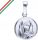  925er Silbermedaillon, rund, Muttergottes, Taufe, Kommunion, Unisex-Geschenk