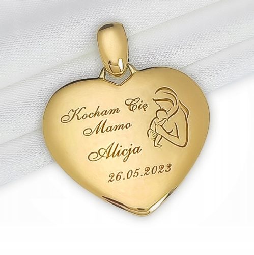  SEHR GROSSES GOLDHERZ 333 als Geschenk + GRAVUR