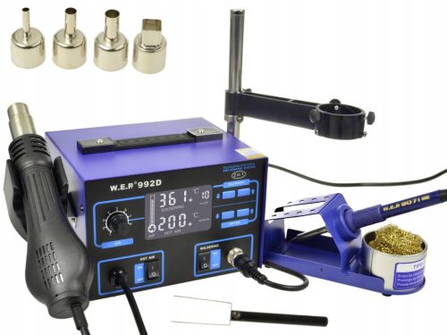 2in1 Lötkolben (Heißluft und Spitze) WEP 700 W
