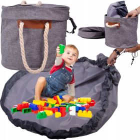  Spielzeugkorb mit Matte Wobell 1014 32x28 cm grau