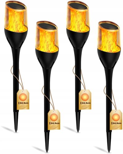  Lumiled Solarlampe, schwarz, 64,5 cm, 4 Stk.