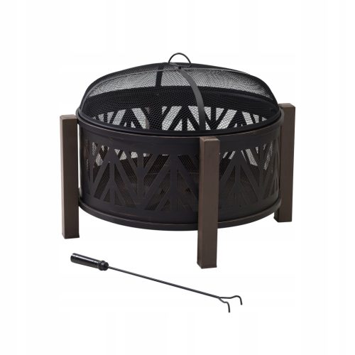  Gartenfeuerstelle, großer Grill, 78 cm, Stahl, Premium-Feuerstelle, Sunjoy