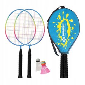   Schildkrot Badminton-Set Junior-Schläger mit Federball + MASTERSPORTS Healthy Living Guide