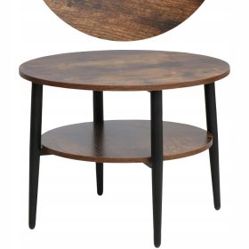  Signal ELLA Couchtisch, rund, 60 x 60 x 45 cm, Brauntöne