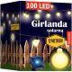  Rote Gartengirlande 1200 cm Solar