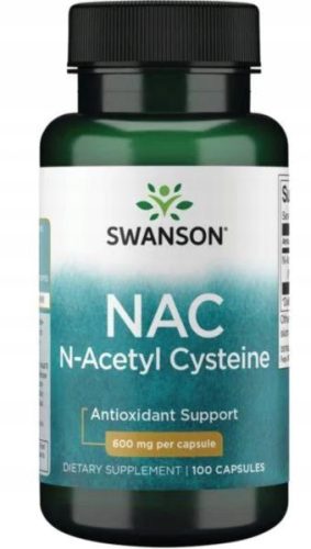 Swanson NAC 600mg N-Acetyl-L-Cystein, 100 Kapseln - Antioxidative Unterstützung
