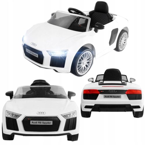  BATTERIE AUTO FERNBEDIENUNG CABRIO AUDI R8 SPYDER 2.4G FÜR KINDER LED-LEUCHTEN