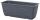  Form-Plastic Blumentopf 50 cm x 17 x 14 cm, Kunststoff in den Farben Grau und Silber