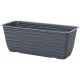  Form-Plastic Blumentopf 50 cm x 17 x 14 cm, Kunststoff in den Farben Grau und Silber