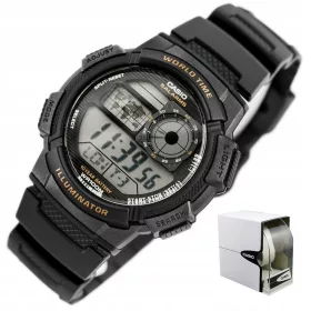    Casio Kinderuhr für einen Jungen + BOX + GRAVUR digitale Alarm-Datumsanzeige