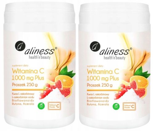 Aliness Vitamin C 1000 Buforiert Plus 250g – Multikomplex unterstützt Immunsystem und Energie