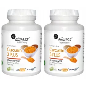   Aliness Curcumin 3 PLUS mit Curcuma & Piperin - 120 Kapseln für Gesundheit & Wohlbefinden