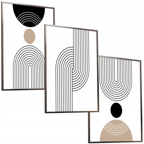 Bilder an der Wand 50x40 RAHMEN GEMÄLDE POSTER BOHO RAHMEN ABSTRAKT