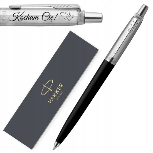  Parker Jotter 60 Schwarzer Kugelschreiber mit Gravur