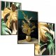 Bilder an der Wand 50x40 RAHMEN, BILDER, POSTER, GOLDENER MONSTERA-RAHMEN